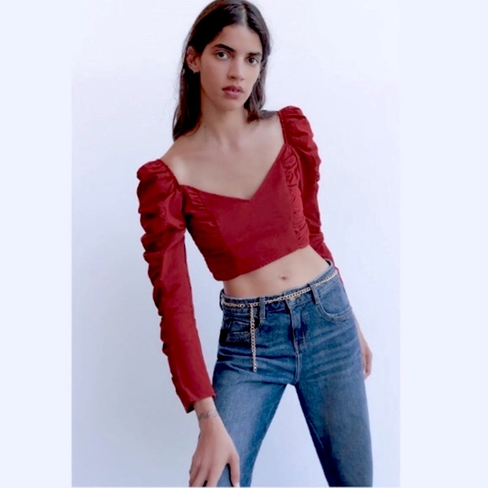 Zara Ruched Crop Top
